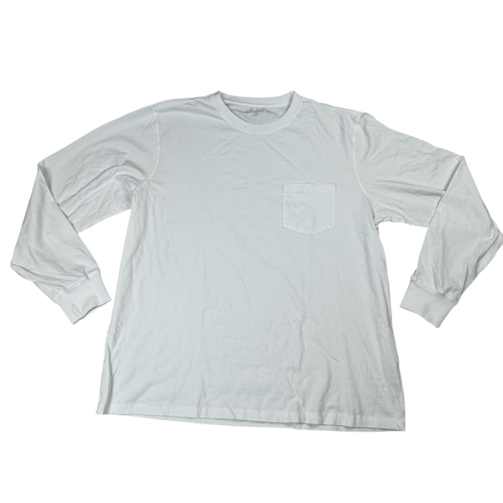 NEW American Giant Men’s Long Sleeve Pocket Tee Shirt — White XL NWOT